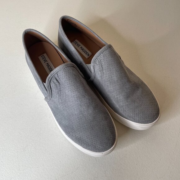 Steve Madden Gracy Gray Slip On Loafer Sneakers Size 8 - Picture 2 of 16